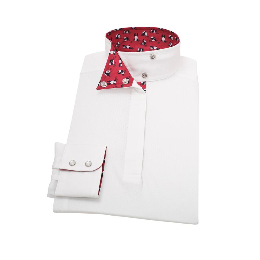Playful Pandas Ladies Talent Yarn Wrap Collar Show Shirt