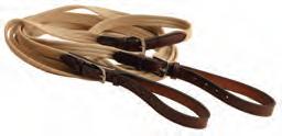 Leather And Cotton Web Draw Reins HAVANA