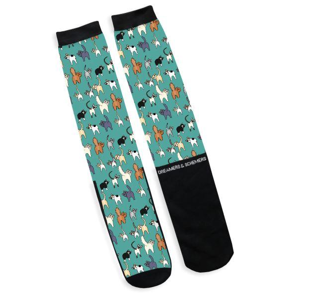 Cat Squeaks Boot Sock