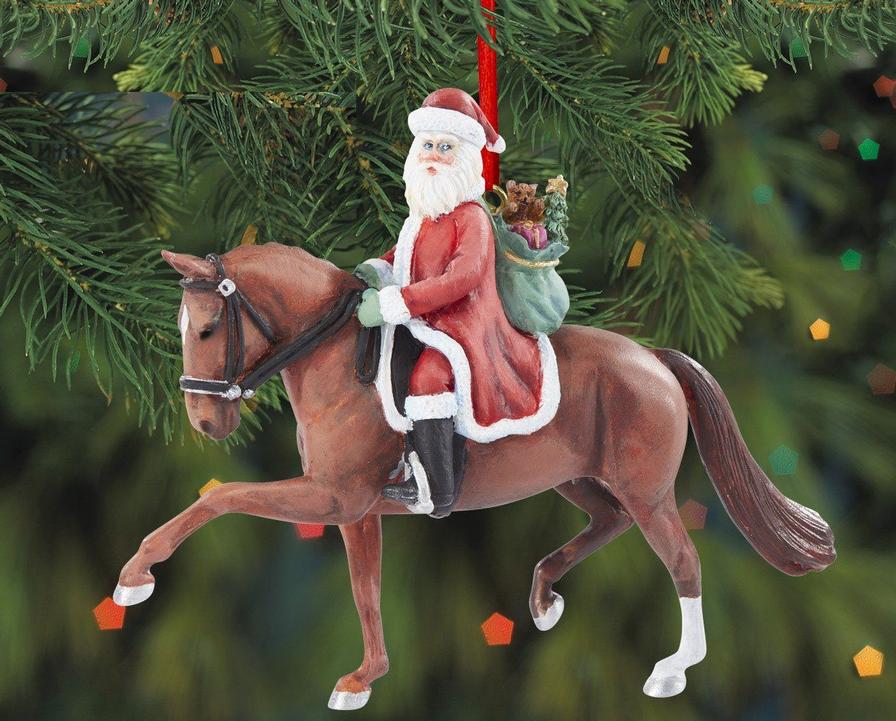 Dressage Santa Ornament