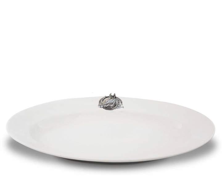 Equestrian Horseshoe Stoneware Oval Platter