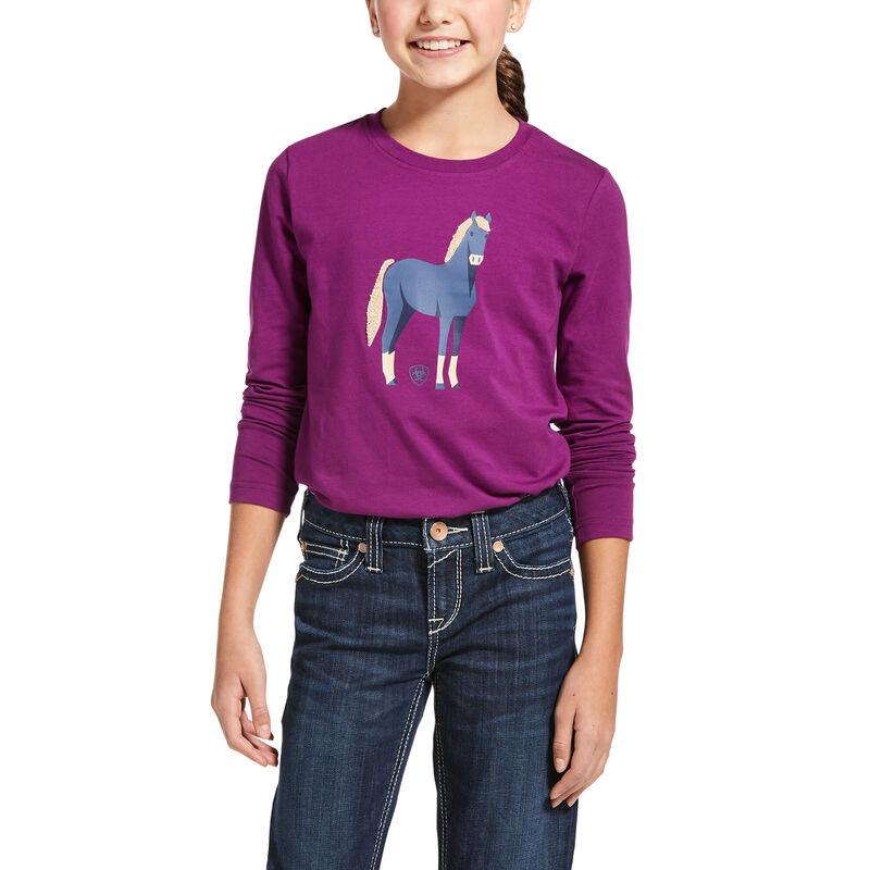 Kids Chenille Horse T- Shirt