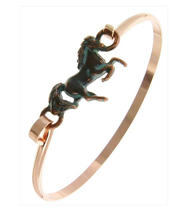 Galloping Horse Bangle Bracelet