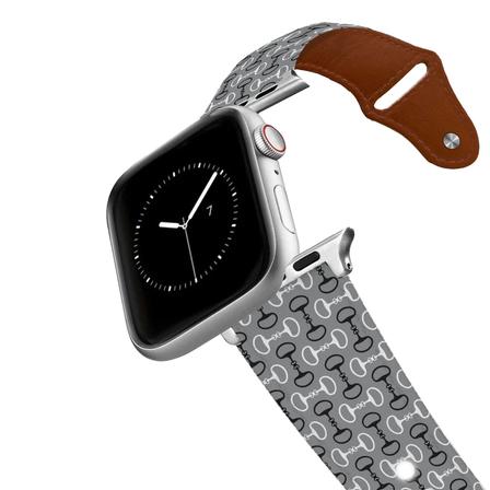 Leather Apple Watchband BITS_GREY