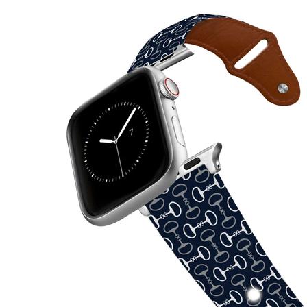 Leather Apple Watchband BITS_NAVY