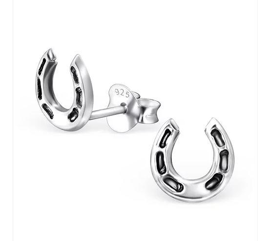 Sterling Silver Horseshoe Earrings