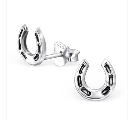 Sterling Silver Horseshoe Earrings