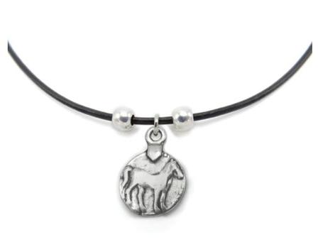 Horse Coin Skinny Necklace
