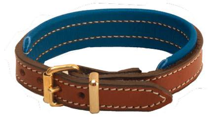 Rolled Leather Padded Bracelet OAKBARK/NAVY