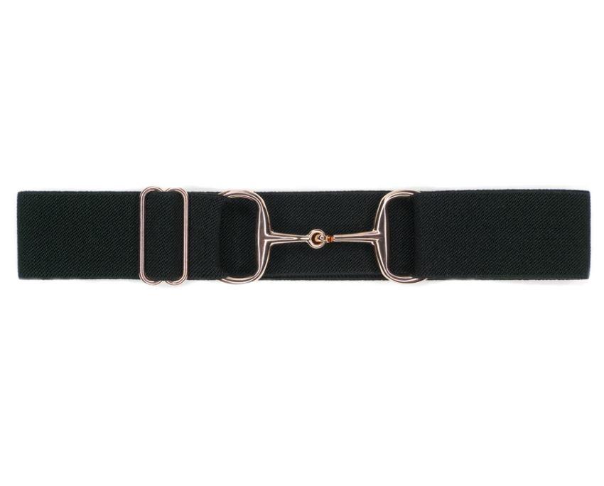 Black Belt/Rose Gold Snaffle - 1.5 Inch