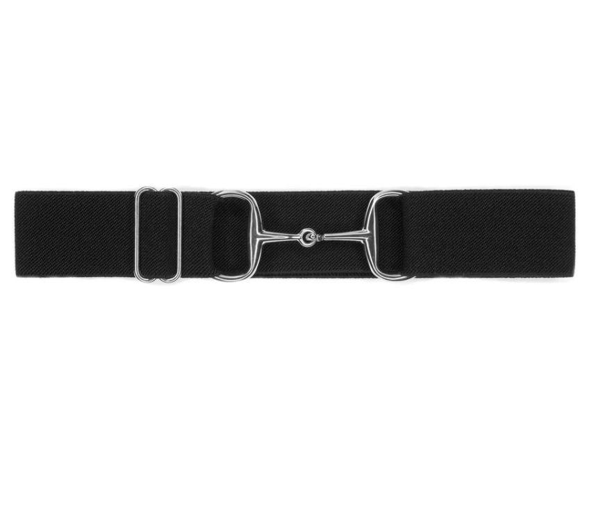 Black Belt/Silver Snaffle - 1.5 Inch