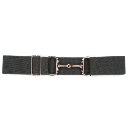 Charcoal Belt/Rose Gold Snaffle - 1.5 Inch