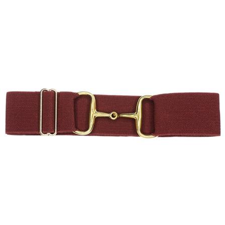 Burgundy Belt/Silver Snaffle - 1.5 Inch