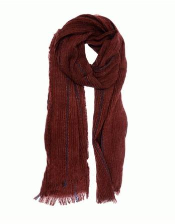 Pleated Stripe Scarf
