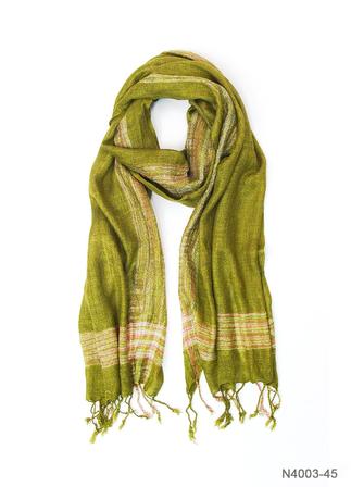 Chartreuse Linen Visc with Border