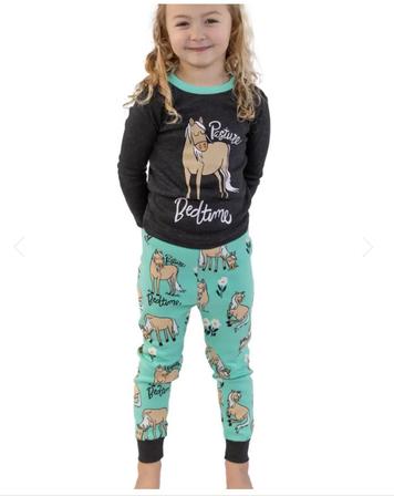 Pasture Bedtime Mint Horse PJ Set