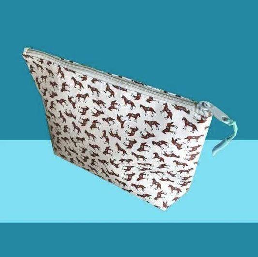 Horses Zippered Tote