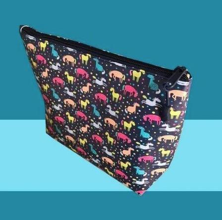 Polka Dot Horse Zippered Tote