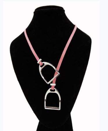 Sally Stirrup Necklace PINK/SILVER