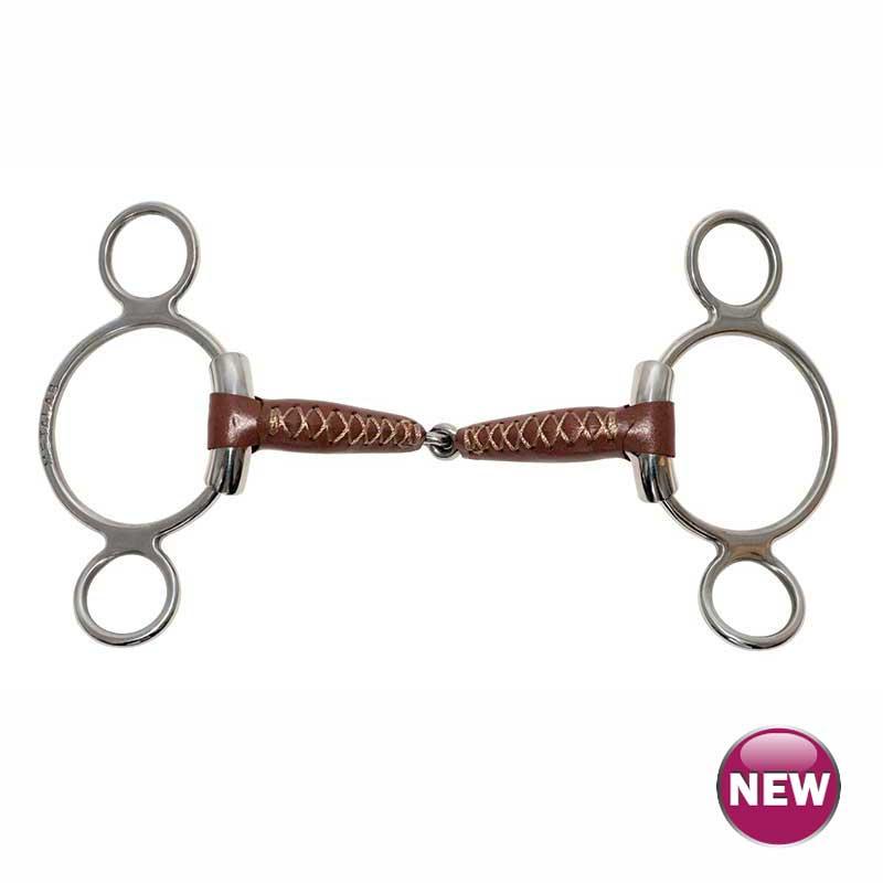  Leather Continental Gag Pinchless Snaffle Bit