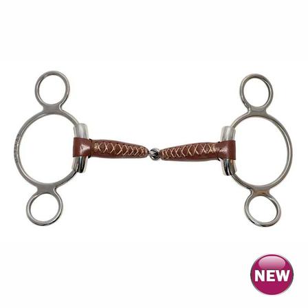 Leather Continental Gag Pinchless Snaffle Bit