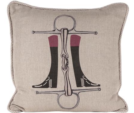 Linen Pillow - Boots & Bit