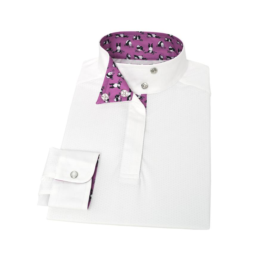 Playful Pandas Ladies Talent Yarn Wrap Collar Show Shirt