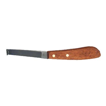 Left Handed Hoof Knife With Wood Handle