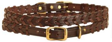 English Bridle Leather Laced Collar