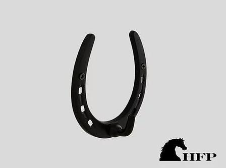 Brass Horseshoe Hook - Black