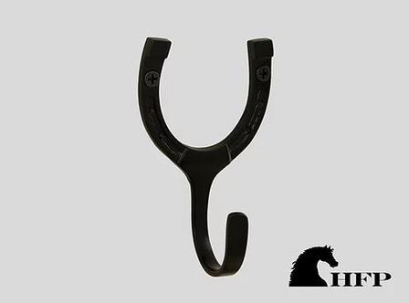 Brass Horseshoe Hook- Single- Black
