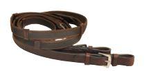 Rubber Web Reins With Leather Hand Stops