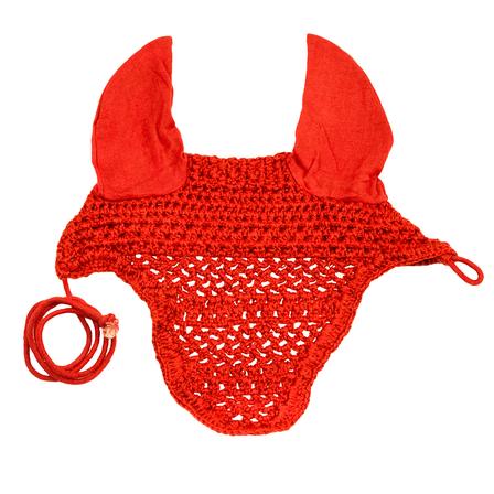 Horse Fare Handmade Crochet Fly Net RED