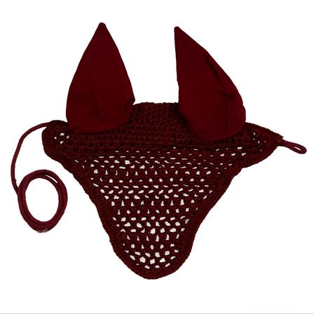 Horse Fare Handmade Crochet Fly Net - Pony BURGUNDY