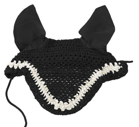 Horse Fare Two Tone Nets with No Tassels BLACK/WHITE