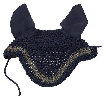 Horse Fare Two Tone Nets with No Tassels NAVY/GREY