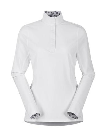 Affinity™ Long Sleeve Show Shirt WHITE/BITSFLOWERS