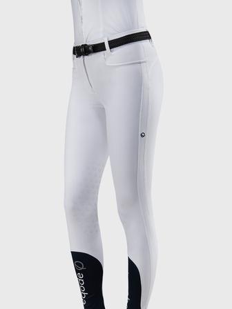 Women's Eqode Knee Grip Breech WHITE