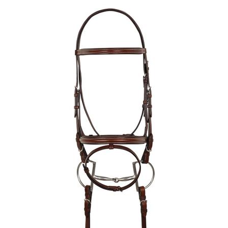 Raised Padded Event Bridle with Flash and Web Reins