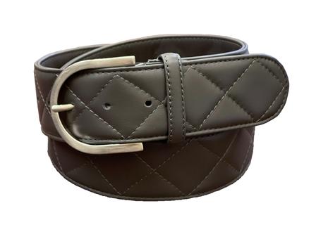 Quilted C Belt ANTHRACITE/SILVER