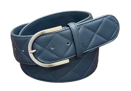 Quilted C Belt FRENCHBLUE/SILVER