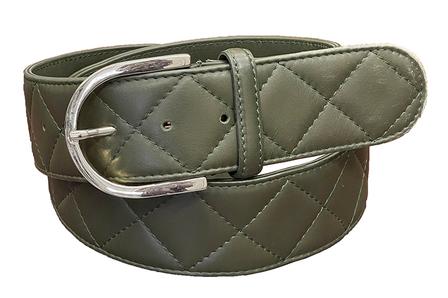 Quilted C Belt LODEN_GREEN/SILVER