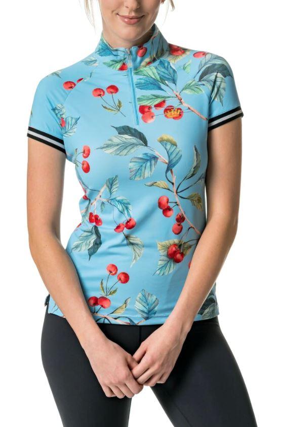 Watercolor California Cherries Cap Sleeve