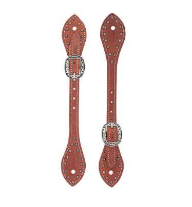 Flared Buttered Harness Leather Spur Straps