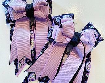 Light Purple Paisley With Black Bows
