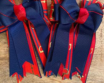 Red & Gold Snaffle Bows
