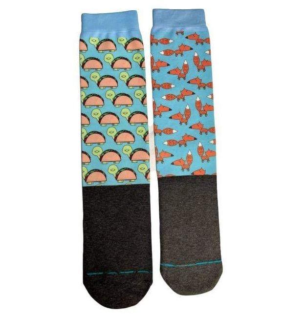 Taco Turtle & Foxy Youth Socks - 2 Pack