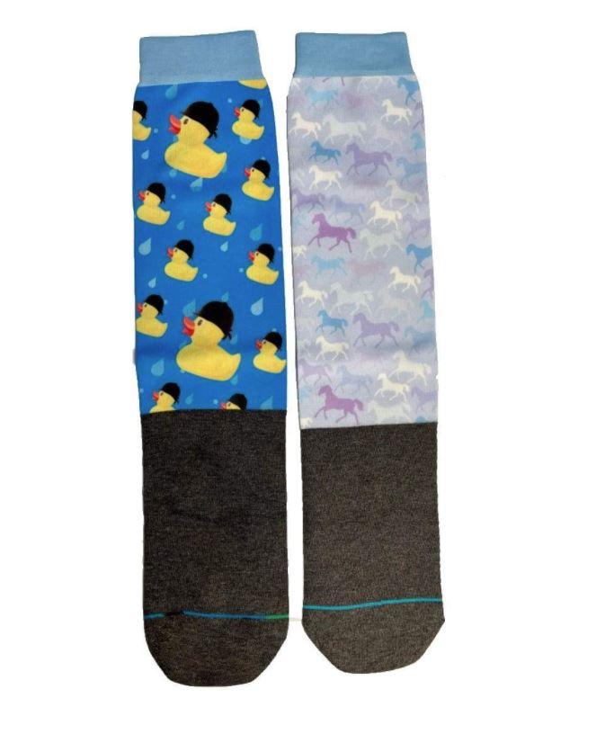 Rubber Ducky & Dreamy Horses Youth Socks - 2 Pack
