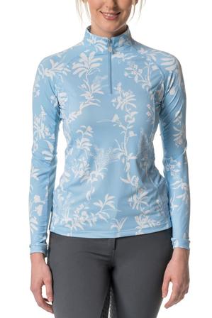 Long Sleeve Light Blue and White Floral