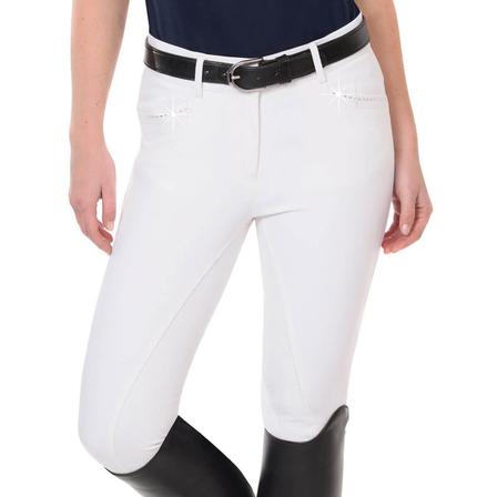 Elegance Sparkle Full Seat Breech WHITE